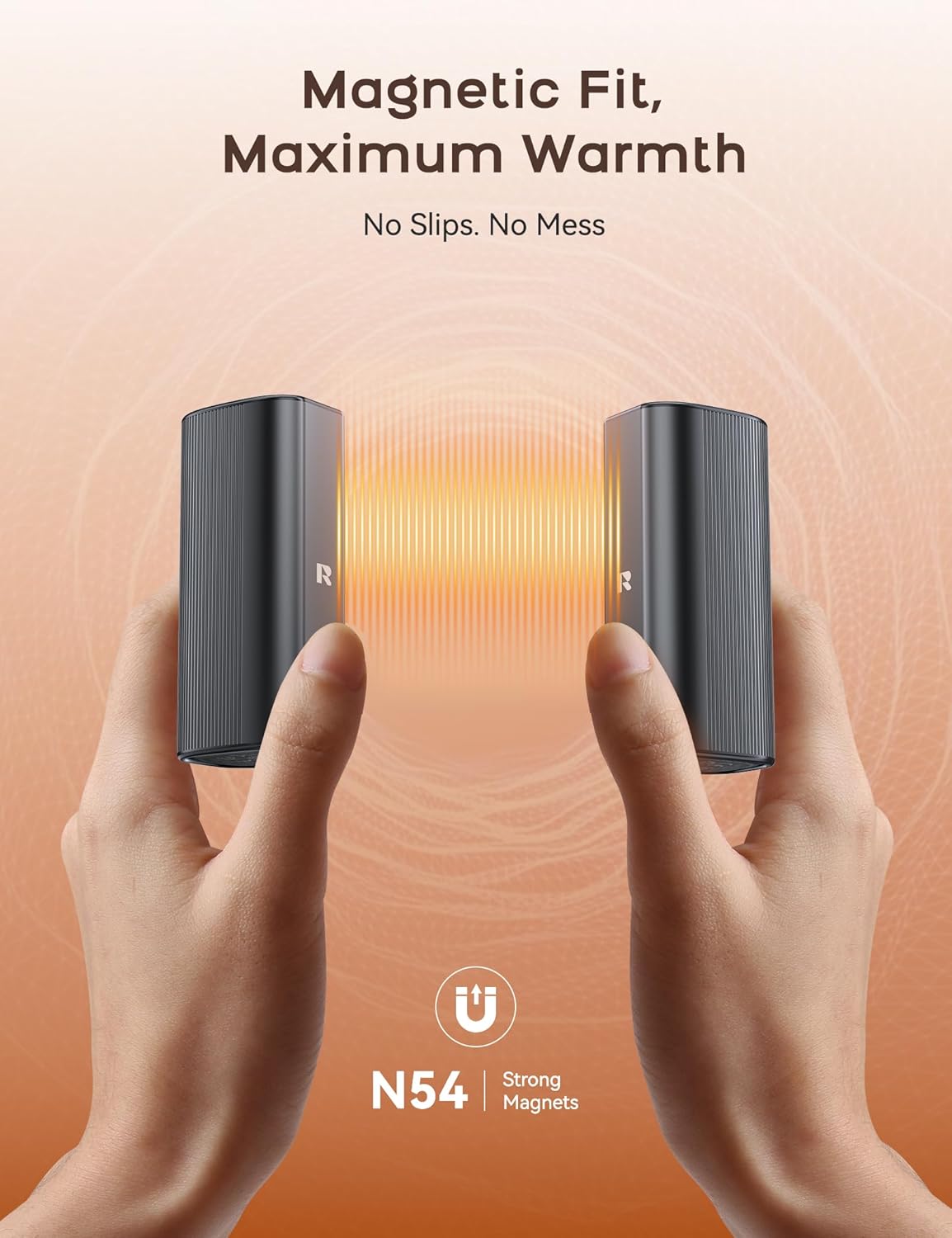 RORRY Hand Warmers Rechargeable 2 Pack, 10000mAh 360° Heating Magnetic Electric Hand Warmer, 24Hrs Warmth Portable Reusable Pocket Heater for Camping Hunting Gifts for Men Women