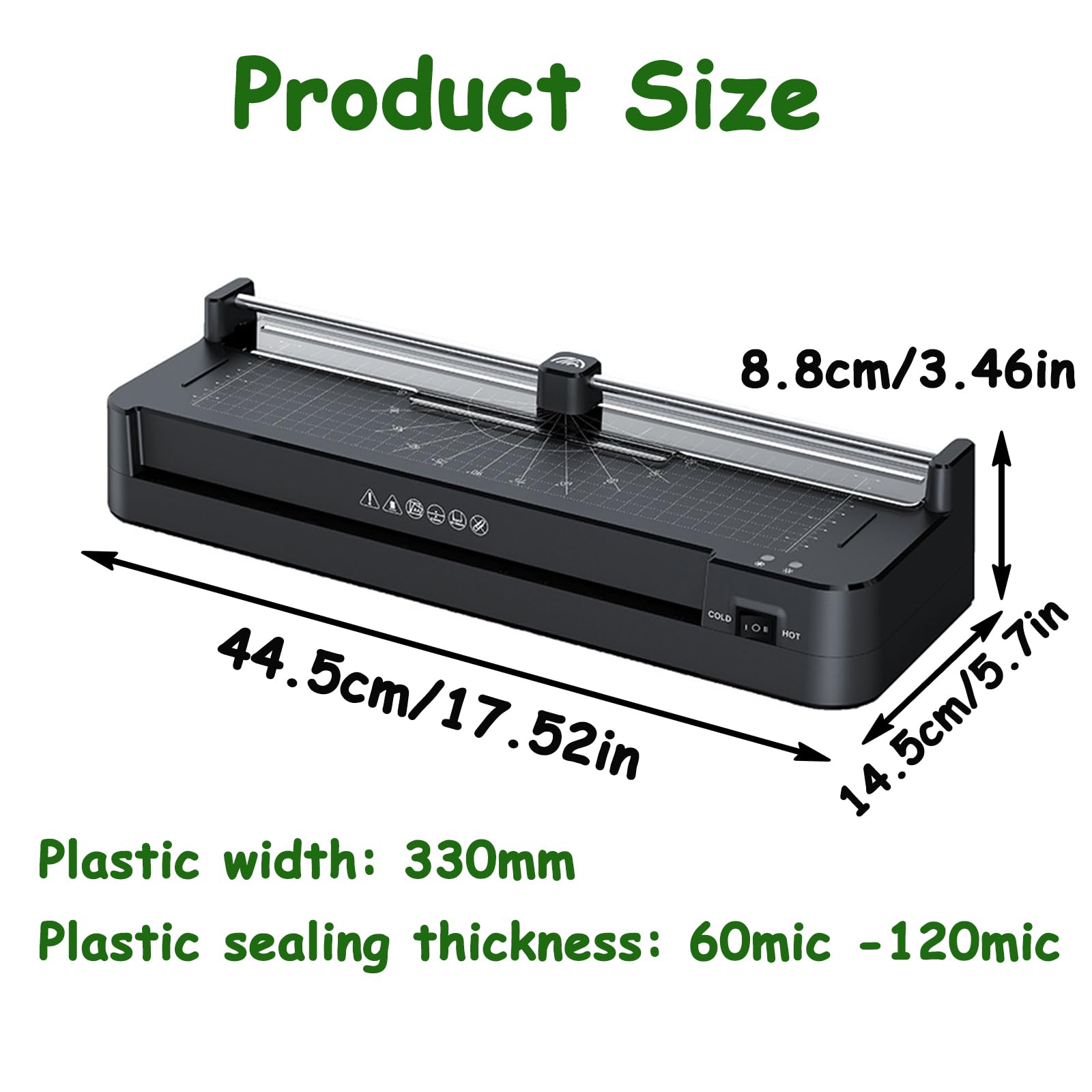 Laminatrice 330 mm A3 Laminatrice a Caldo E Freddo, Macchina Plastificatrice Monofacciale E Fronte-Retro, per Documenti, Foto, Cartoline