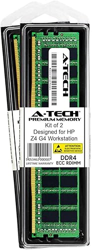 Miniatura 3 de A-Tech Kit de 64 GB (2 x 32 GB) para estación de trabajo HP Z4 G4 - DDR4 PC4-21300 2666Mhz ECC registrado RDIMM 2Rx4 - Memoria RAM de servidor