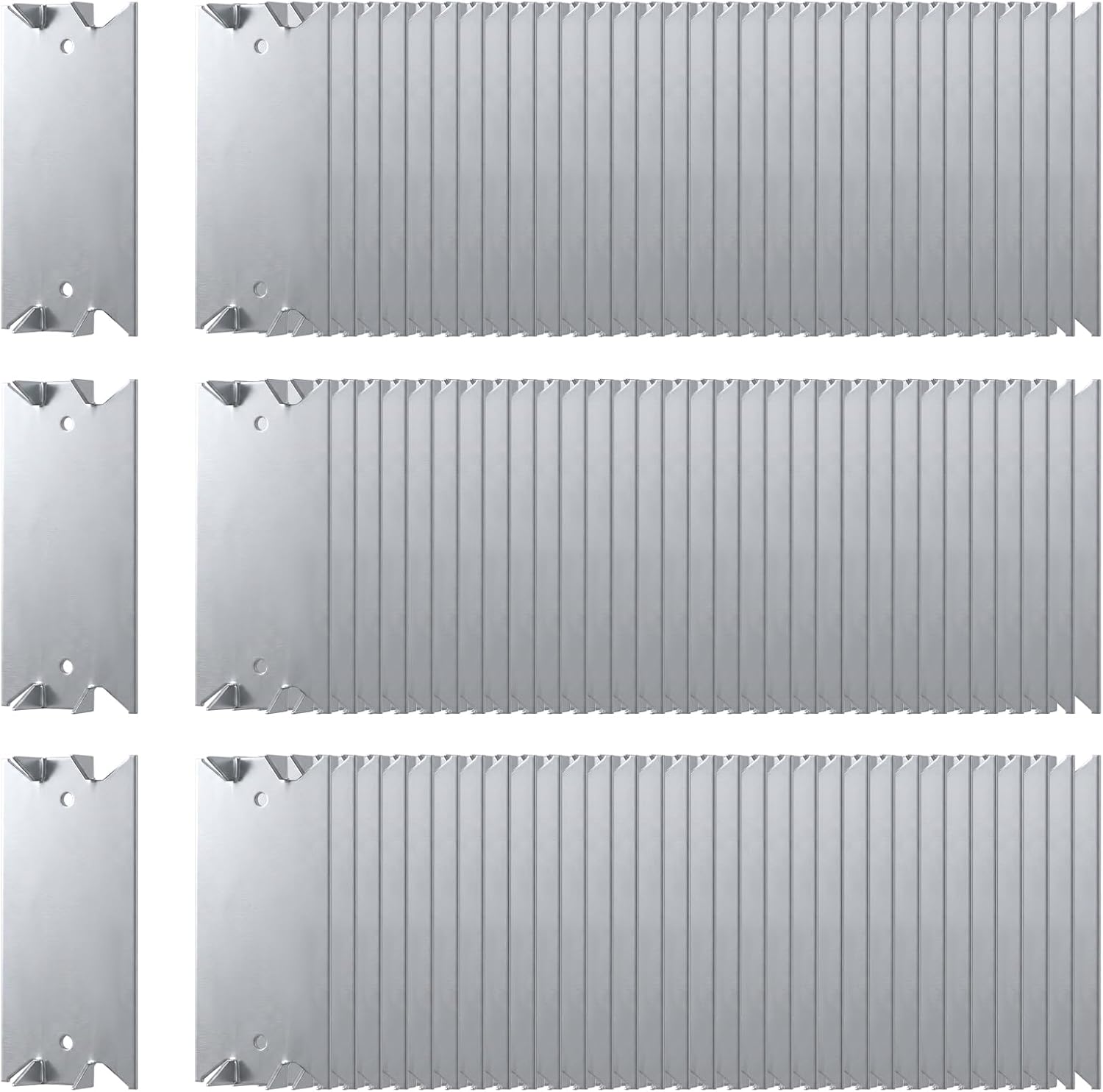 100 PCS Nail Plates for Wood Studs, 1.5 x 3 Inch Steel Safety Plates | Anti-Nail Protection Plate Shield,Steel Cable Wire Protector Plate with Sharp Pointed Prongs for Protection Plumbing Wiring