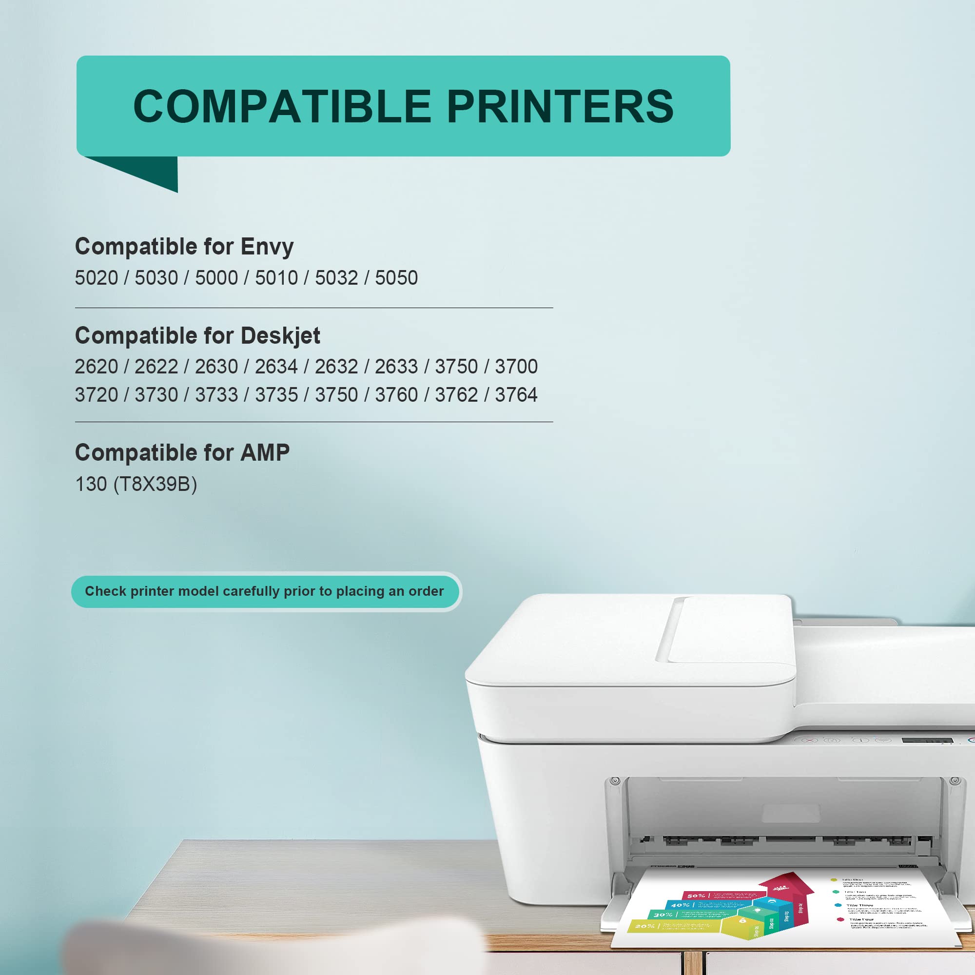 LOFBLAT 304XL Cartucce d'inchiostro per HP 304 304XL Nero per Envy 5030 5010 5020 5032 5050 per Deskjet 2620 2622 3760 3762 3750 3720 2630 2632 2633 3700 3733 3730 (Nero, 2-Pack)