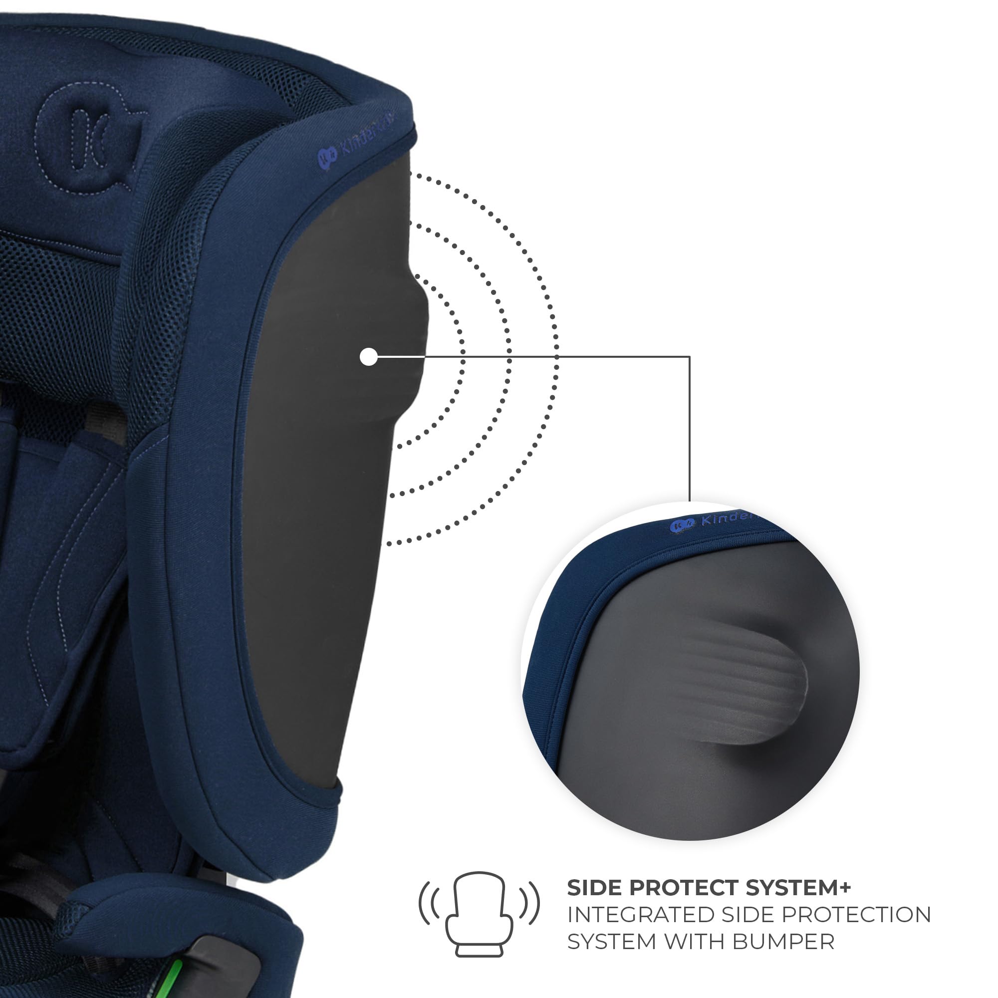 Kinderkraft FIX2GO fotelik dziecięcy i-Size, 76-150 cm, ISOFIX, Top Tether, czujnik saferide, do ok. 12 lat, systemy bezpieczeństwa, wysokiej jakości pokrowce, fotelik dziecięcy, fotelik dziecięcy