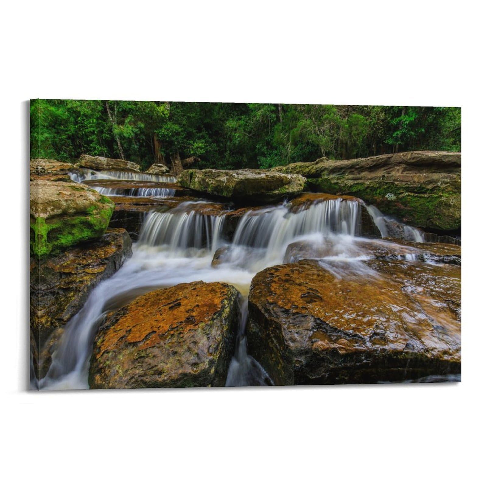 CPGLJD Landscape Art Poster Peaceful Waterfalls Poster Decorative Painting Canvas Wall Posters And Art Picture Print Modern Family Bedroom Decor Posters 20x30inch(50x75cm)