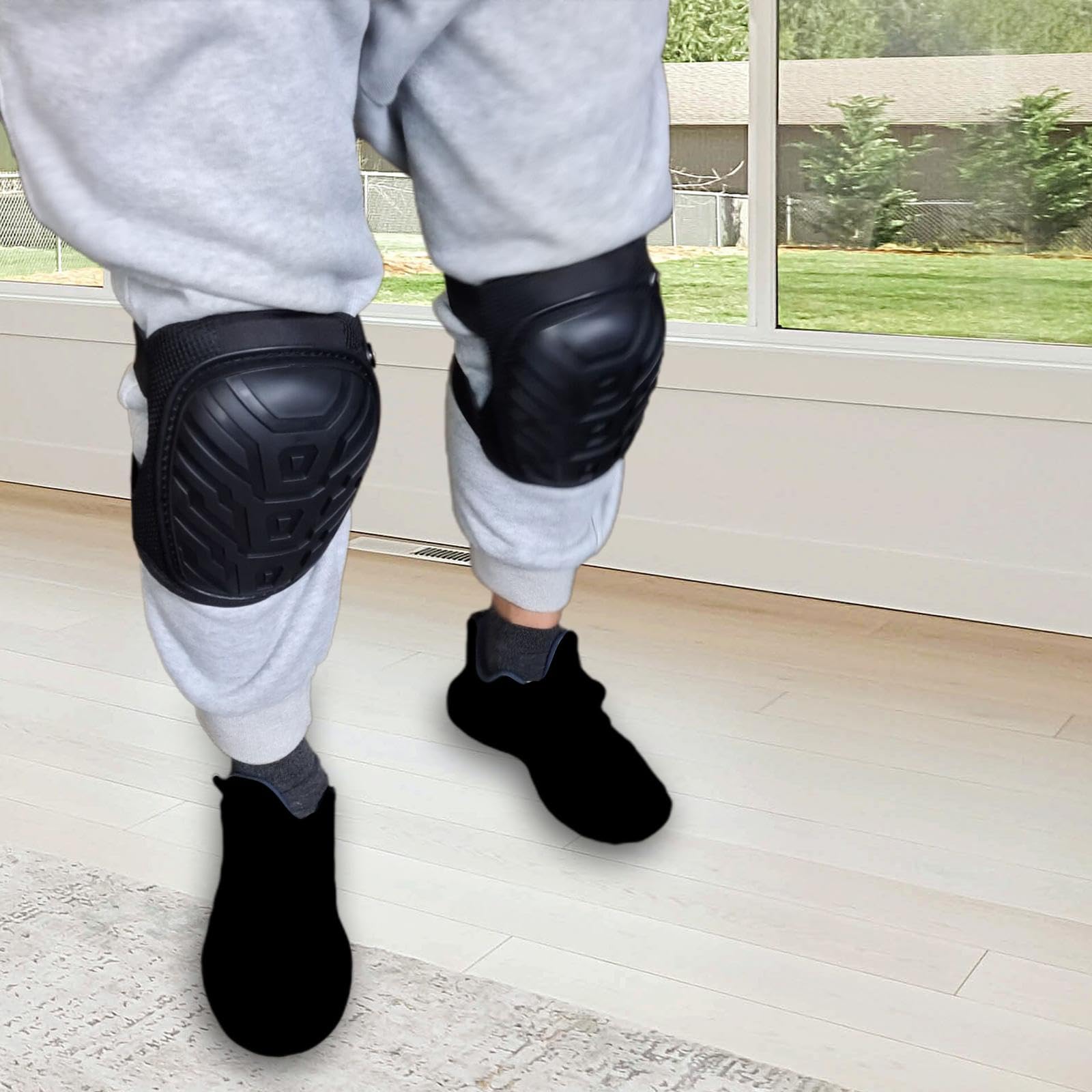 Colcolo Protège-Tibias pour Genoux de vélo, 2 pièces, Protection intérieure Douce et Respirante, genouillères de Travail, Construction de genouillères pour