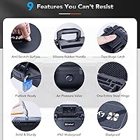 Vista 5 de Lykus Titan M400 - Funda rígida impermeable para DJI Mavic 4 Pro, DJI RC Pro 2/RC2, se adapta a hasta 6 baterías y accesorios en Fly More