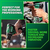 Vista 2 de Metabo HPT Kit combinado de taladro conductor inalámbrico sin escobillas multivoltios de 18 V y destornillador de impacto, kit de herramientas