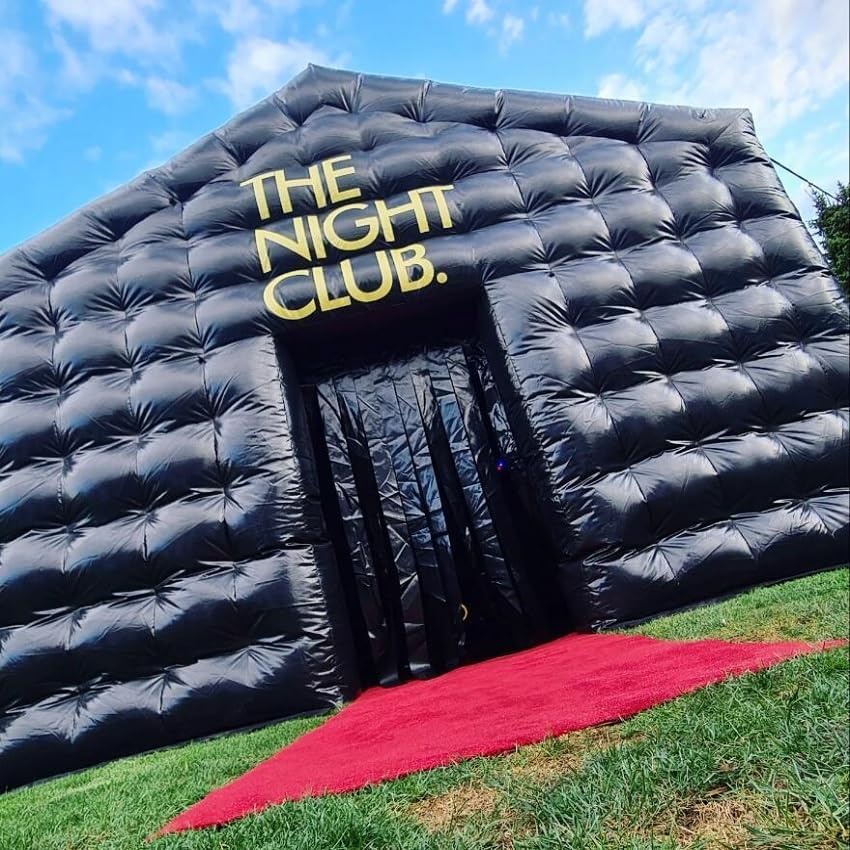 20FT Giant Black Portable Disco Mobile Night Club Inflatable Party Tent