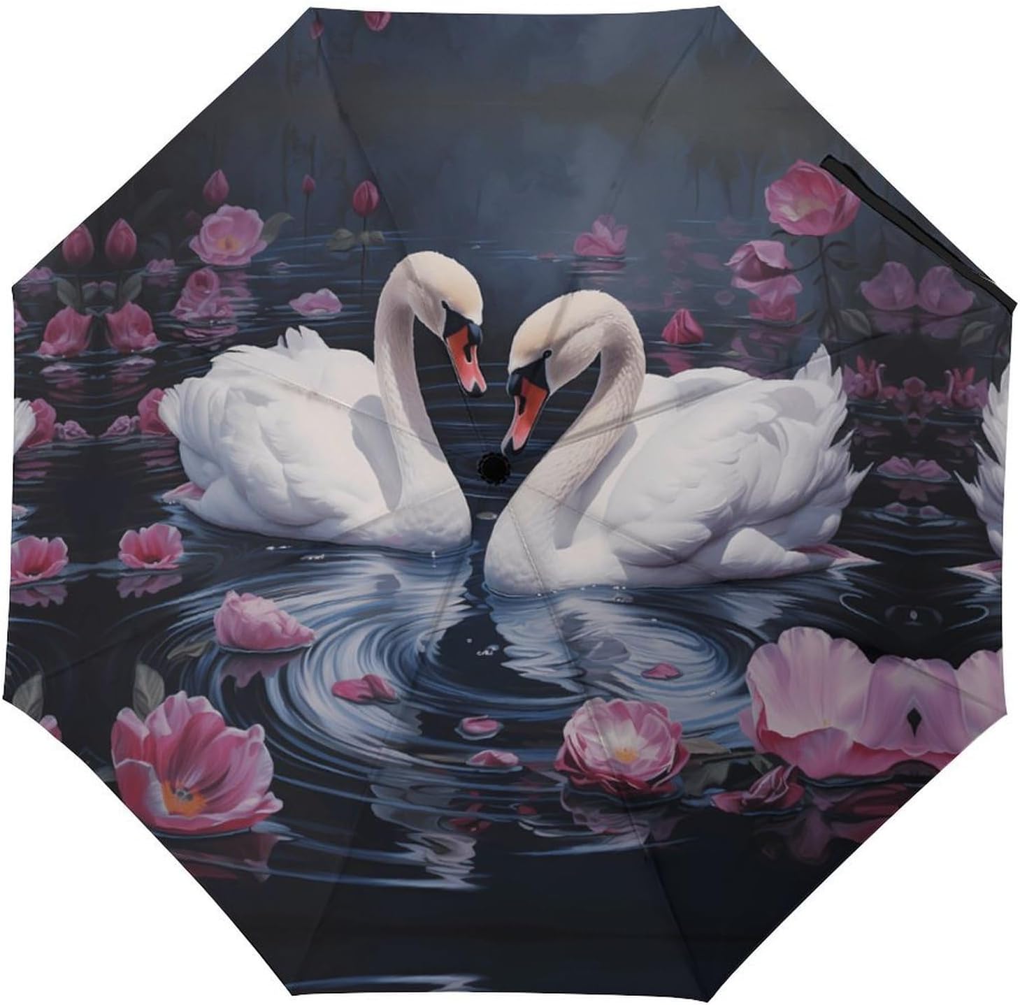 Swan Sun Umbrella Windproof Automatic Folding Umbrellas Travel Accessories