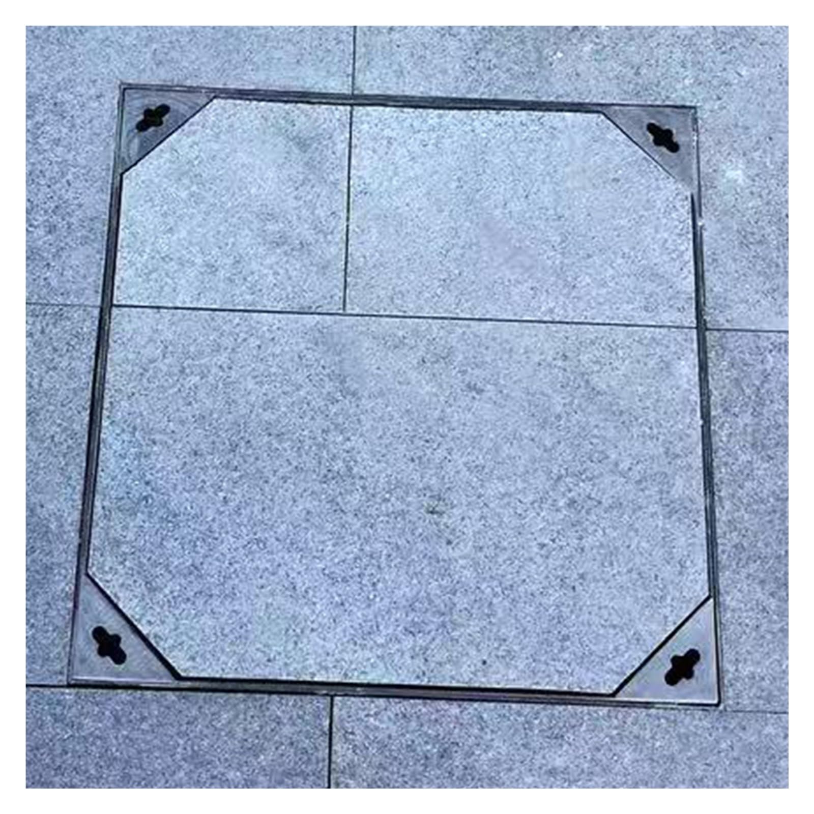 GJMSSMY Heavy-Duty Outdoor Drain Covers 450x450 to 1000x1000mm Invisible Square Sewer Manhole Covers for Highways & Patios (350x350mm/14x14in)