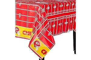 Kansas City Chiefs All Over Print Plastic Table Cover for Memorable Birthday Parties