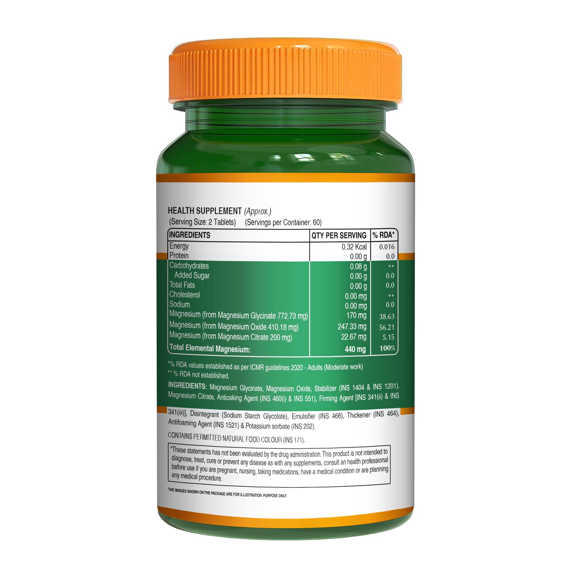 Pure Nutrition Chelated Triple Magnesium Complex Supplement - 120 Tablets | Magnesium Glycinate Complex With Citrate & Oxide Supplement Supports Bones Muscles & Nerves 1383mg Per Serving — Amazon image 7