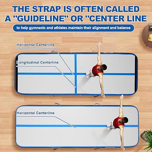 Miniatura 4 de Fbsport - Colchonetas inflables de entrenamiento de 4 u 8 pulgadas de grosor, pistas de gimnasia para uso en el hogar, animadoras, yoga,