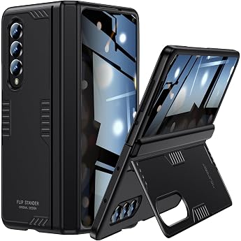 Stand Case for Samsung Galaxy Z Fold 4 with Privacy Screen Protector & Hinge Protection & Screen Protector Protective Case Scratch-Resistant Thin Case Cover Mobile Phone Case for Samsung Z Fold 4 5G