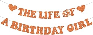 Pre-Strung The Life of A Birthday Girl Banner No-DIY Popular Singer Birthday Party Decorations Glitter Happy Birthday Decorations for Fans Celebration