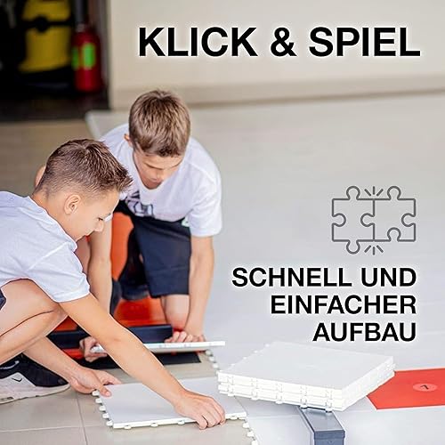 Miniatura 7 de Hockey Revolution My Puzzle - Azulejos de suelo duraderos, superficie de entrenamiento entrelazada para manipulación de palos, disparos, pases,