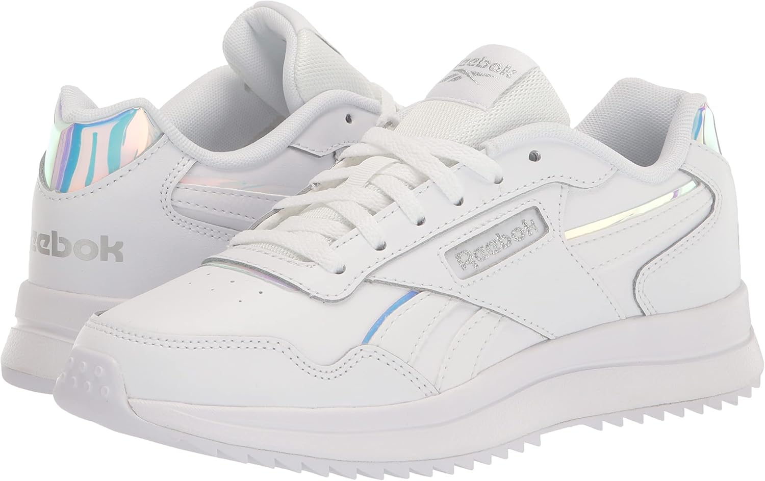 Reebok Women's Glide Sneaker, FTWWHT/SILVMT/FTWWHT, 7.5 White/Silver Metallic - Image 7