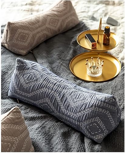 Miniatura 6 de Almohadas para el cuello y cervical, almohada para el cuello cervical enrollable con relleno de cáscaras de alforfón, almohadas redondas de alforfón