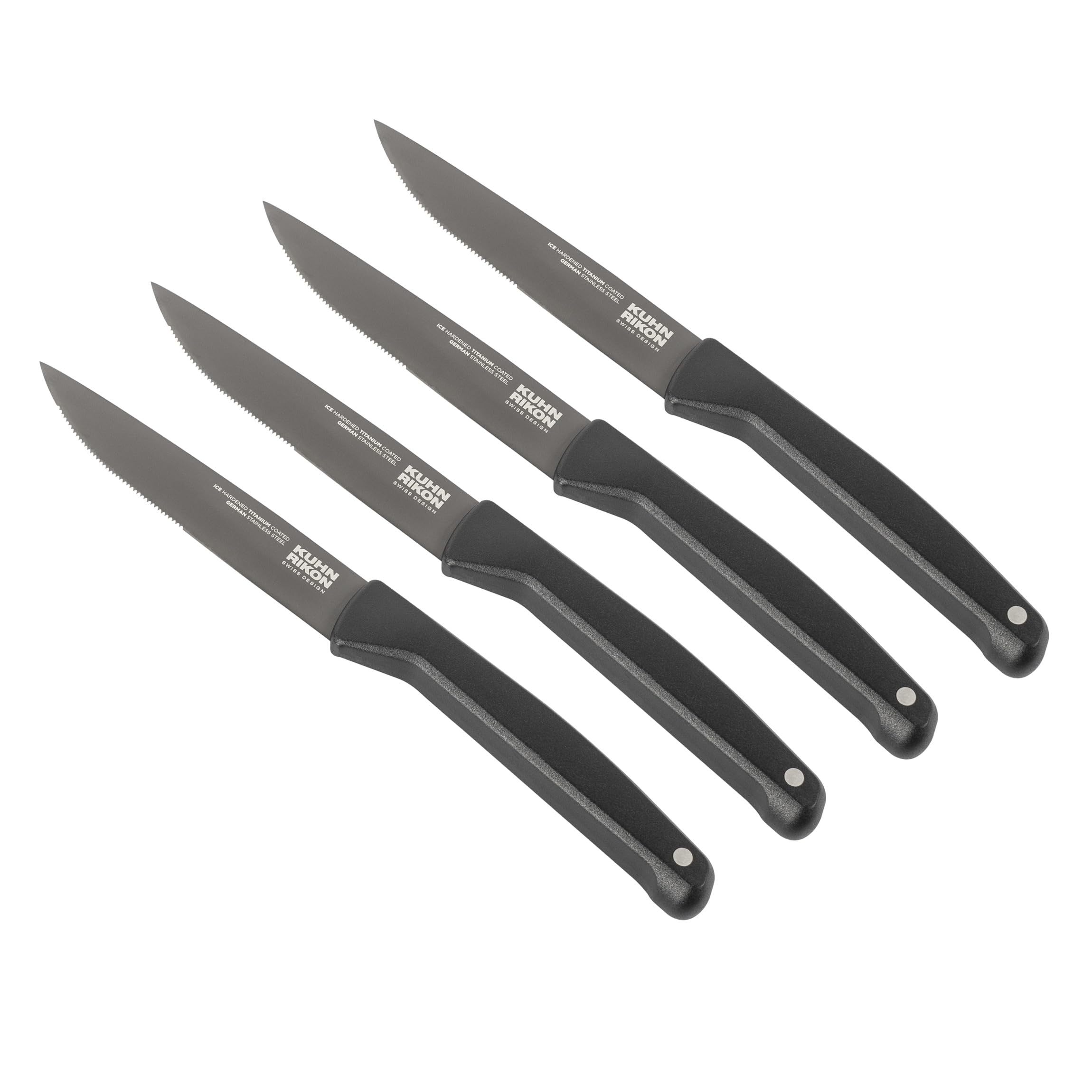 Amazon.com: Kuhn Rikon ICED Steak Knives 4 Pack, Ice Hardened
