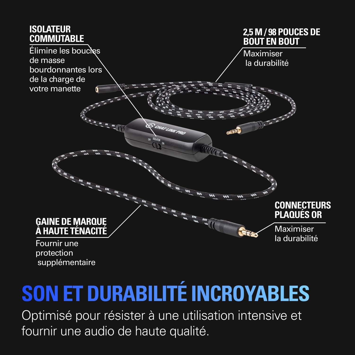 Elgato 4K X External Capture Card & Chat Link Pro - Adaptateur Audio pour PS5, PS4, Nintendo Switch, permettant de capturer Le Chat Vocal, Le Son du Gameplay, câble Extra Long
