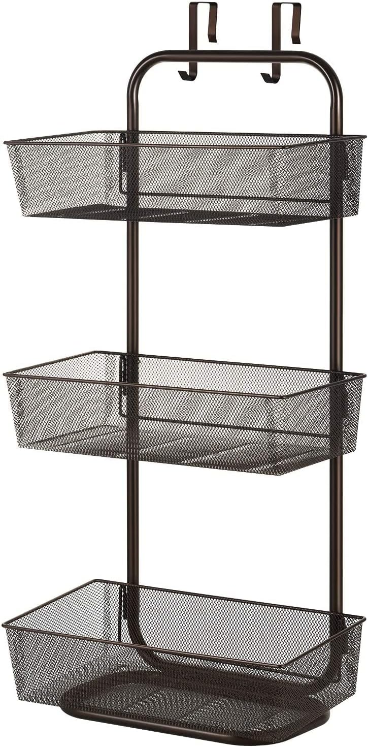Over The Door Basket Organizer 3Tier Hanging Storage