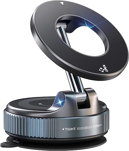 Soporte magnético para teléfono de automóvil al vacío, montaje plegable con ventosa ultra para fundas magnéticas de teléfono, soportes para teléfono