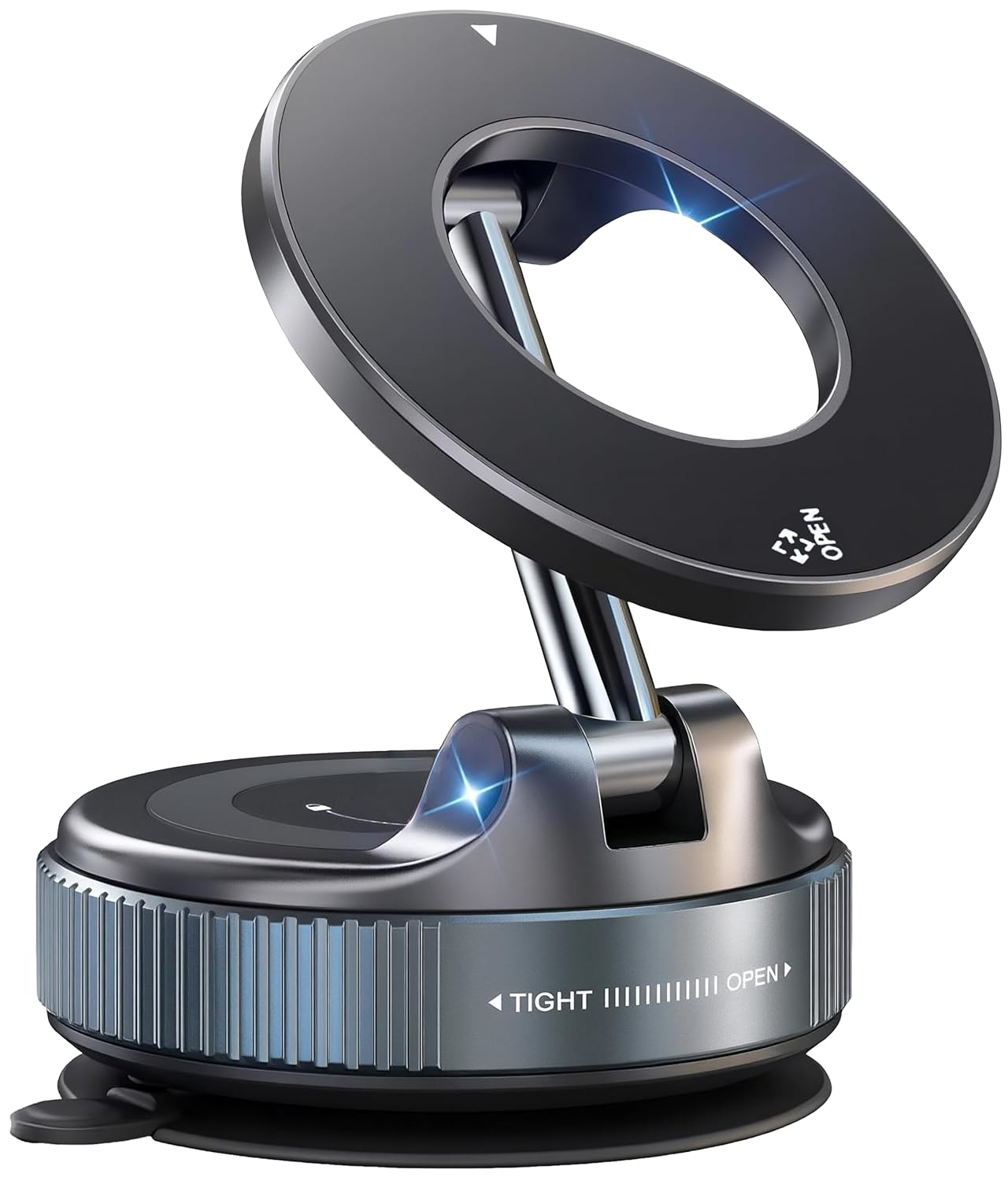 Vacuum Magnetic Car Phone Holder Foldable Mount with Ultra Suction Cup for Magnetic Phone Cases Cell Phone Holders