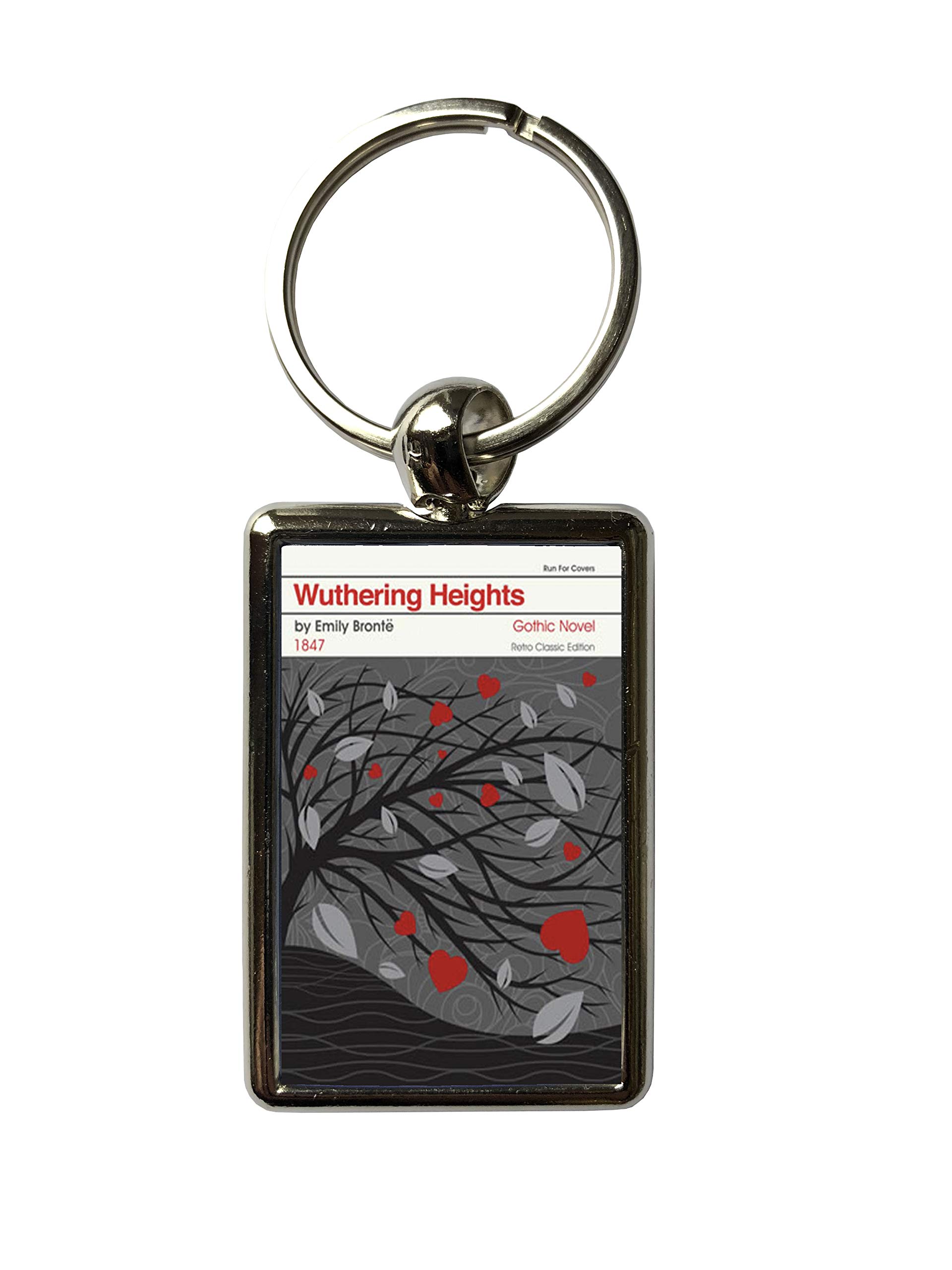 Super Universe Wuthering Heights Retro Classic Book Cover Metal Keyring 3 x 4.5 cm