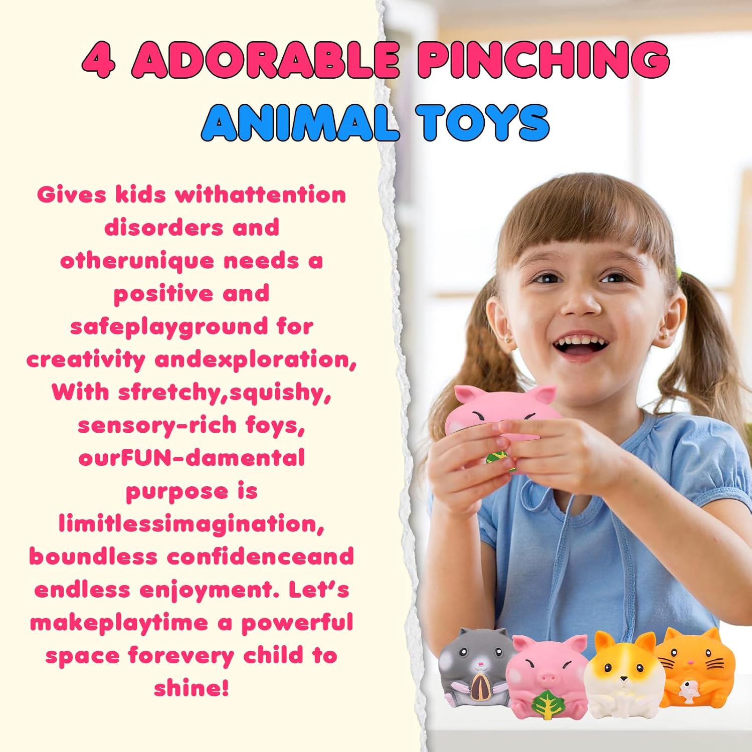 3pcs Animal Squishies Stress Balls for Adults Kids Sugar Ball Malt, Thick Glue/Gel Syrup Molasses Stretch Ball Mellow - Ultra Squishy and Moldable Slow Rise Relaxing Fidget Stress Toy