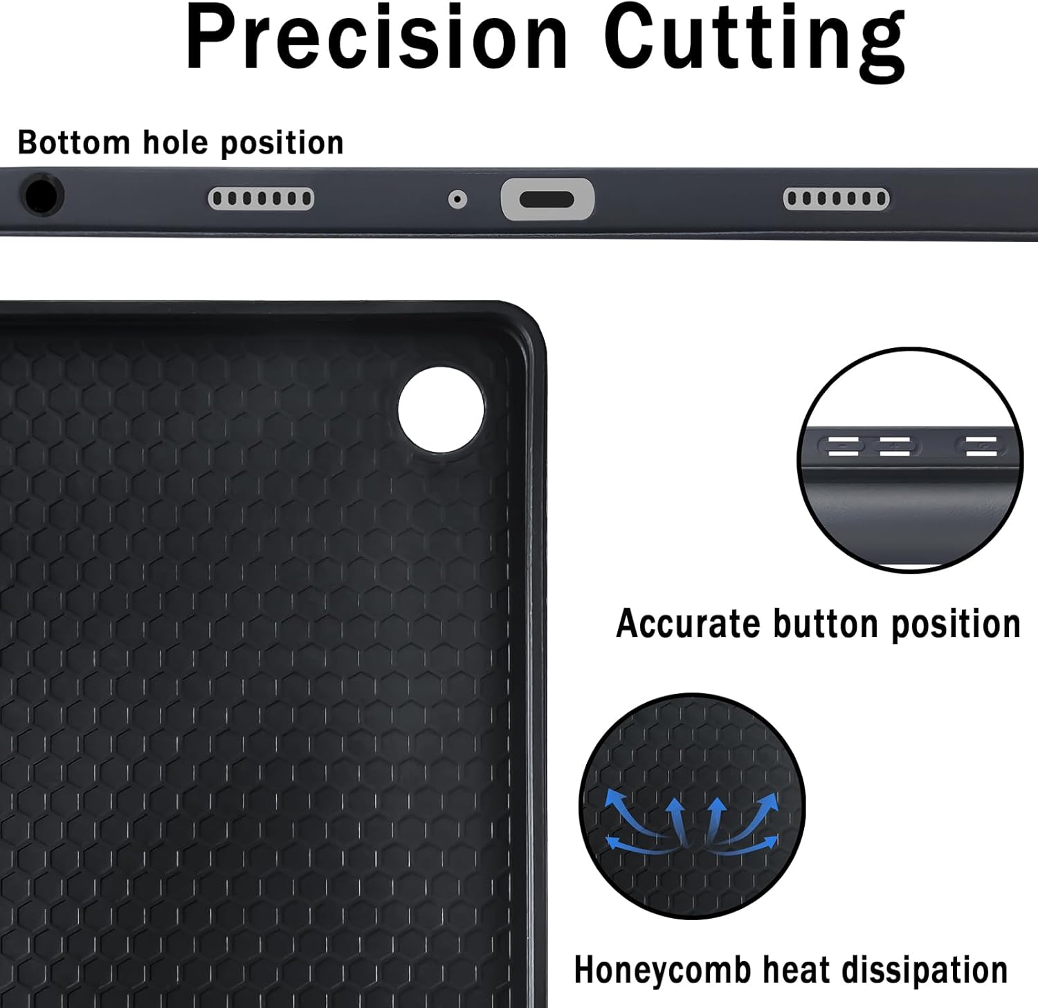 Keyboard Case for Samsung Galaxy Tab A9 Plus 11.0 inch (SM-X210/X215/X216/X218),Rechargable Detachable Keyboard with Type-C Charging Port Cover for Tablet A9+ 2023 5G (Black)