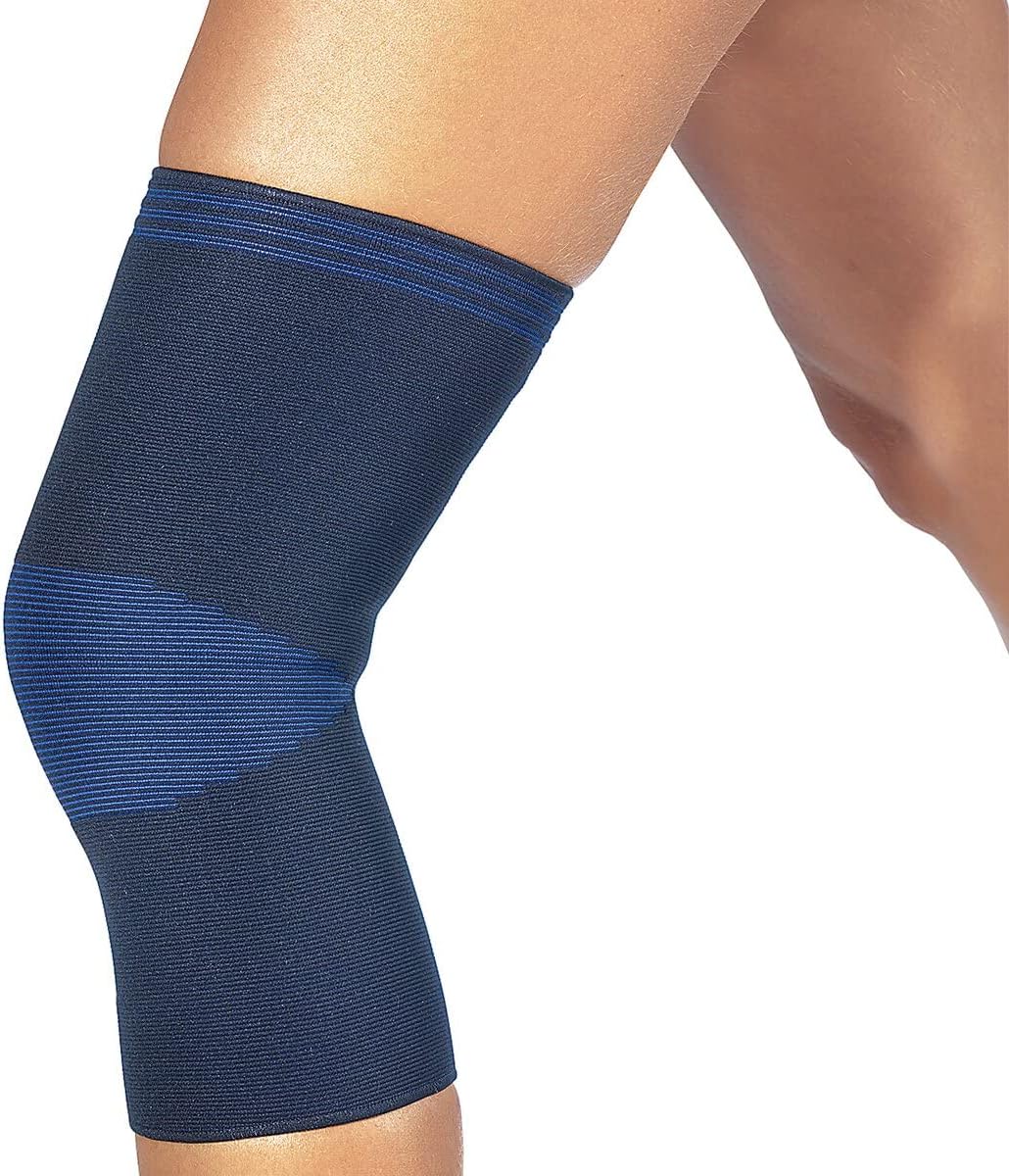 Bort Activecolor Knee Support, Undersleeve, Knee Brace Compression Sleeve, Elastic Support, Tendonitis Pain, Arthritis, Sport Knee Support Sleeve for Joint Pain Zippered Storage Pouch (Black, XLarge)