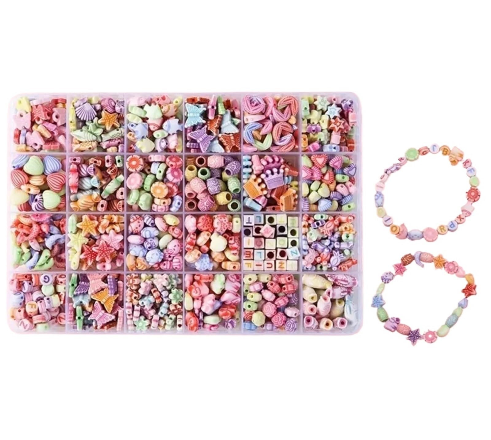 QuxetlRyz Craft Beading Kit Arts Crafts DIY Handmade Beaded Kit Making Beads Jewelry Set for Make Bracelets(Color4)