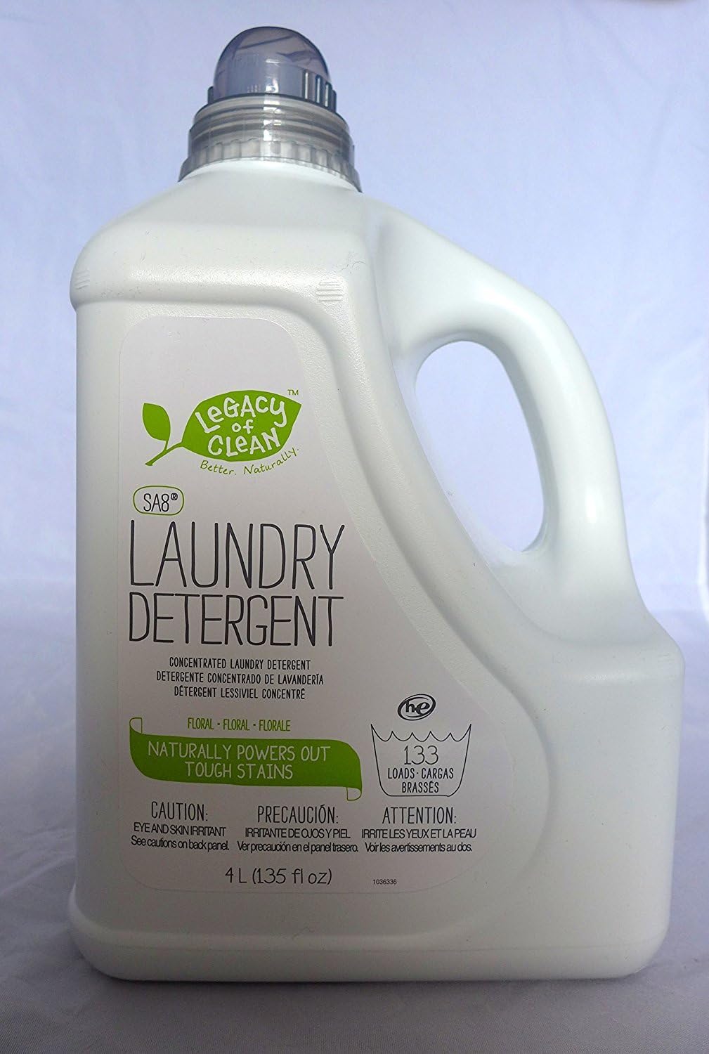 Legacy of Clean Sa8® Liquid Concentrated Laundry Detergent - Floral Scent (133+ Loads) 135 fl.oz New, Powerful Formula