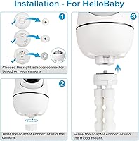 Vista 5 de Soporte trípode para monitor de bebé para HelloBaby HB65/HB40/HB6550/HB6560/HB66/HB6339/HB6550 Pro, ANMEATE SM935E, soporte flexible para cámara