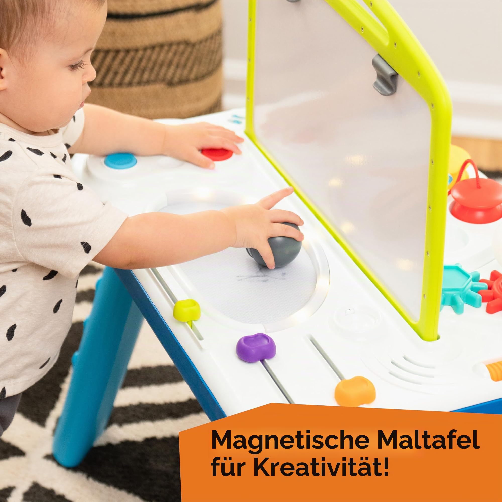 Baby Einstein, Curiosity Table Spieltisch mit 65 Melodien, abnehmbaren Füßen, Lichtern, Zahnrädern und vielem mehr