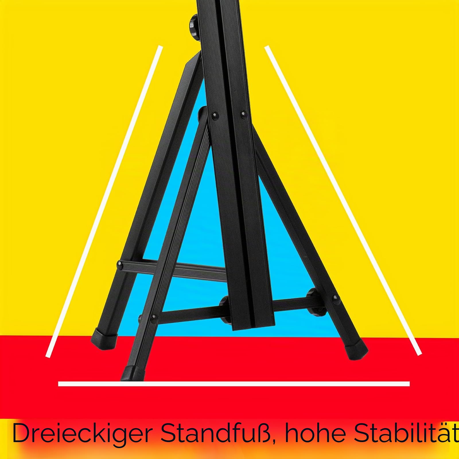 MEEDEN Tischstaffelei aus Aluminium, Verstellbare Ausstellungsständer Hochzeit, Kunststaffelei für Gemälde, Fotos und Schilder, Hält Leinwand oder Tafeln bis zu 60cm