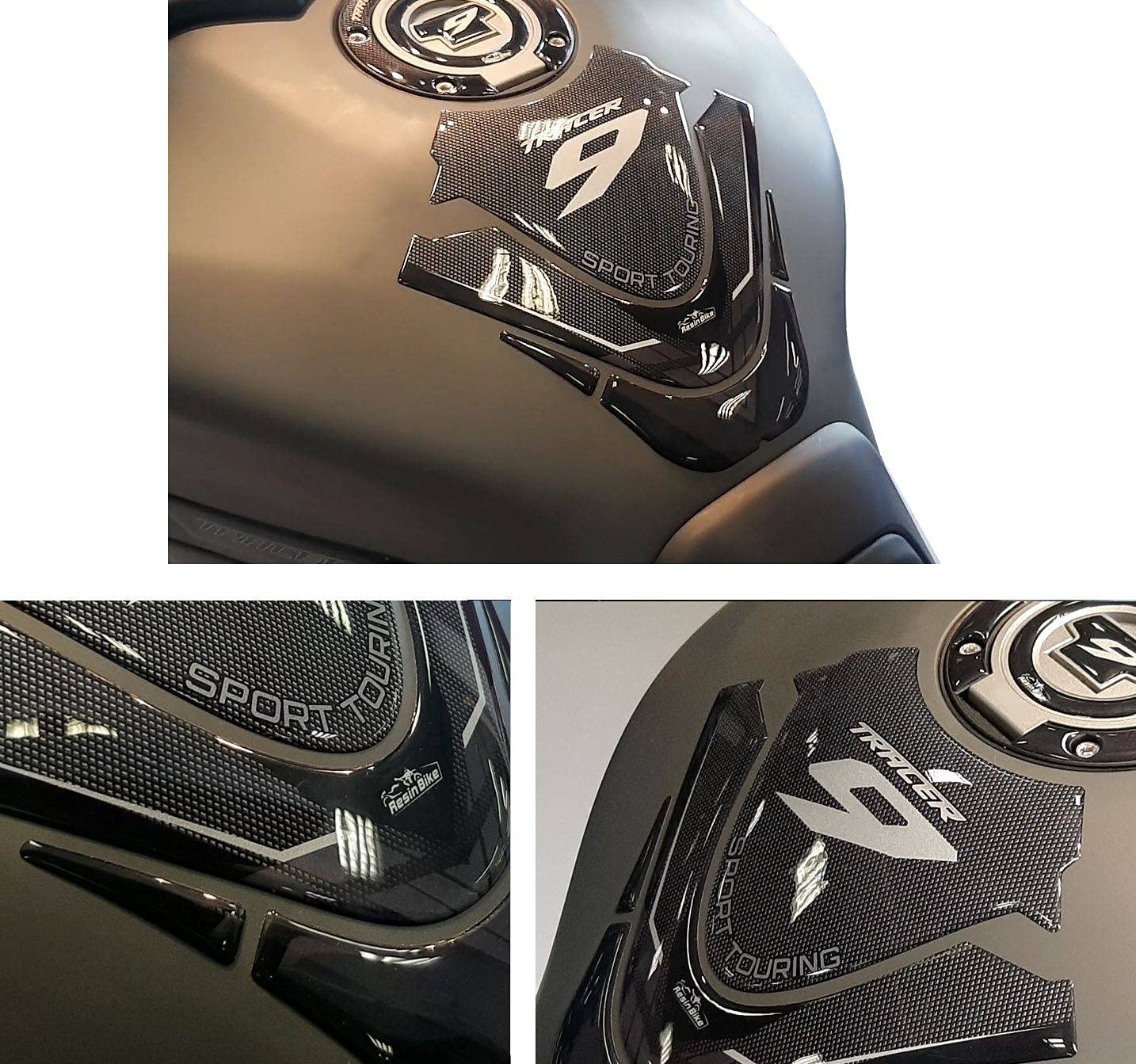 Resin Bike Tank-Aufkleber Für Yamaha Tracer 9 2021 – 3D-Harzschutz Vor Kratzern, Made In Italy