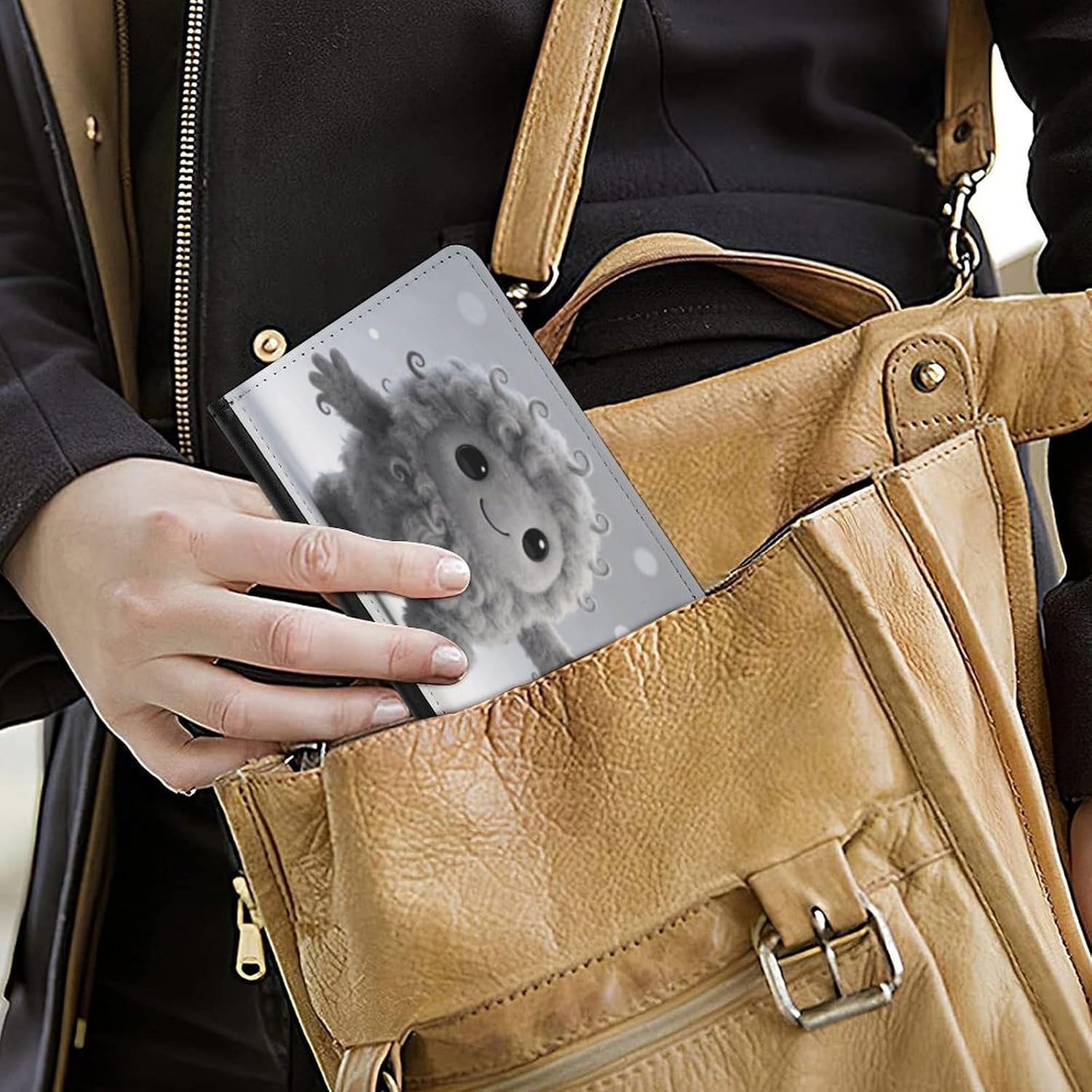 Personalized Grey Villi Passport Holder Waterproof Passport Protector for Travel Essentials Classic Passport Wallet with Slots PU Leather Passport Cover Holder