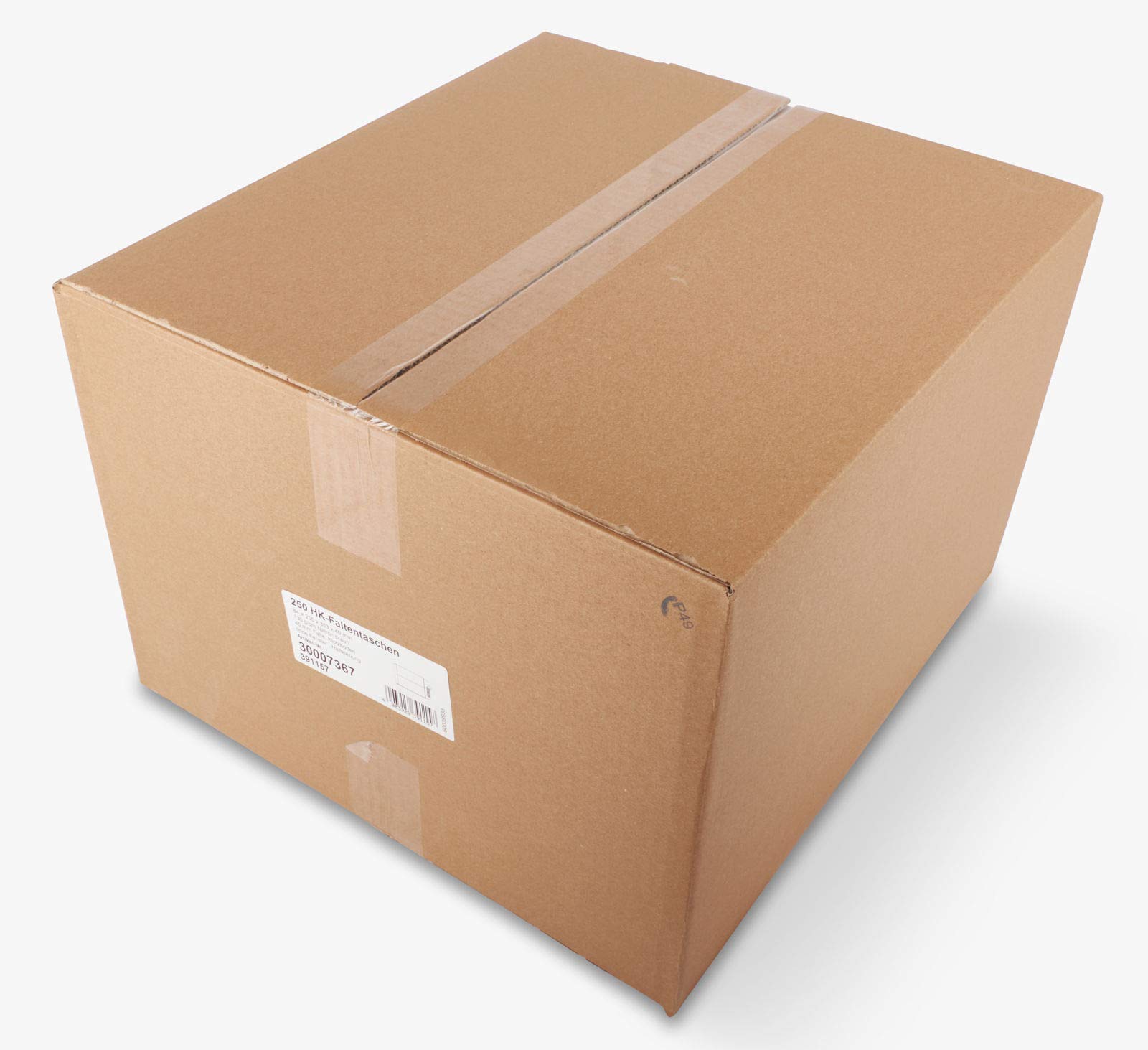KK Verpackungen Faltentaschen B4 250x353x40mm | 500 Stück, Haftklebend 130g/m² Braun | Versandtaschen Mischnatron blickdicht | Maxibrief Warensendung Großbrief | Kuvert undurchsichtig