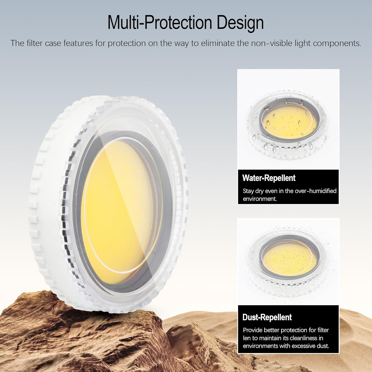 Astromania Telescope Filter, Planetary Filter with Metal Frame for Astronomical Telescope Eyepiece, 2 Inch Telescope #12 Yellow Color Filter for Enhancing Contrast in Lunar Planetary Observation