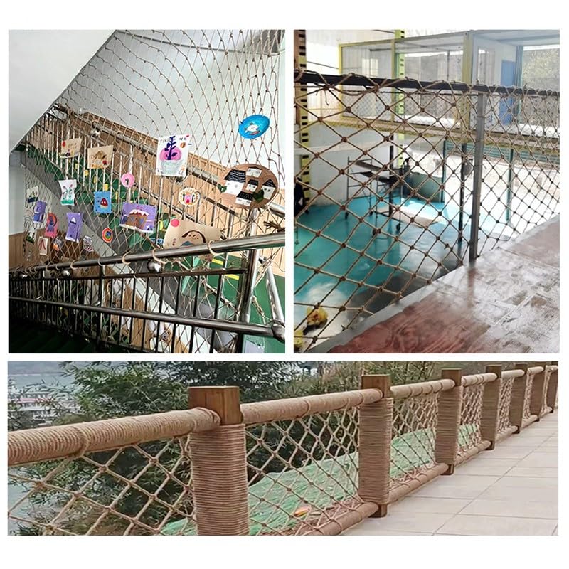 Kletternetz für Kinder - Handgewebtes Sicherheitsnetz für Spielplatz, Kindergarten, Balkon und Zaun