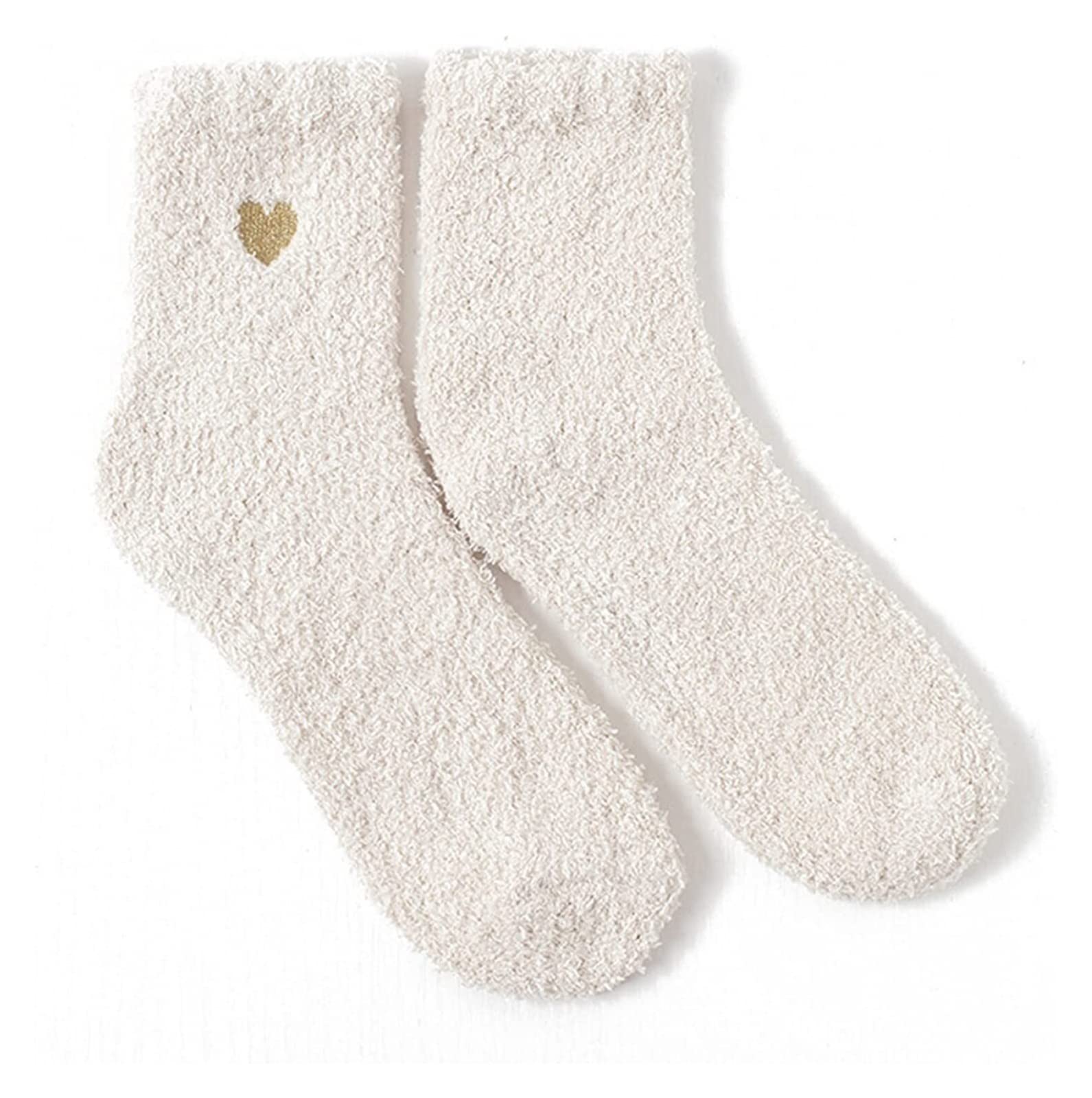 Skarpety Do Codziennego Noszenia Skarpetki W Kształcie Serca Dla Kobiet (Śliczne Bawełniane Skarpetki Damskie Modne Bawełniane Skarpetki)(White)