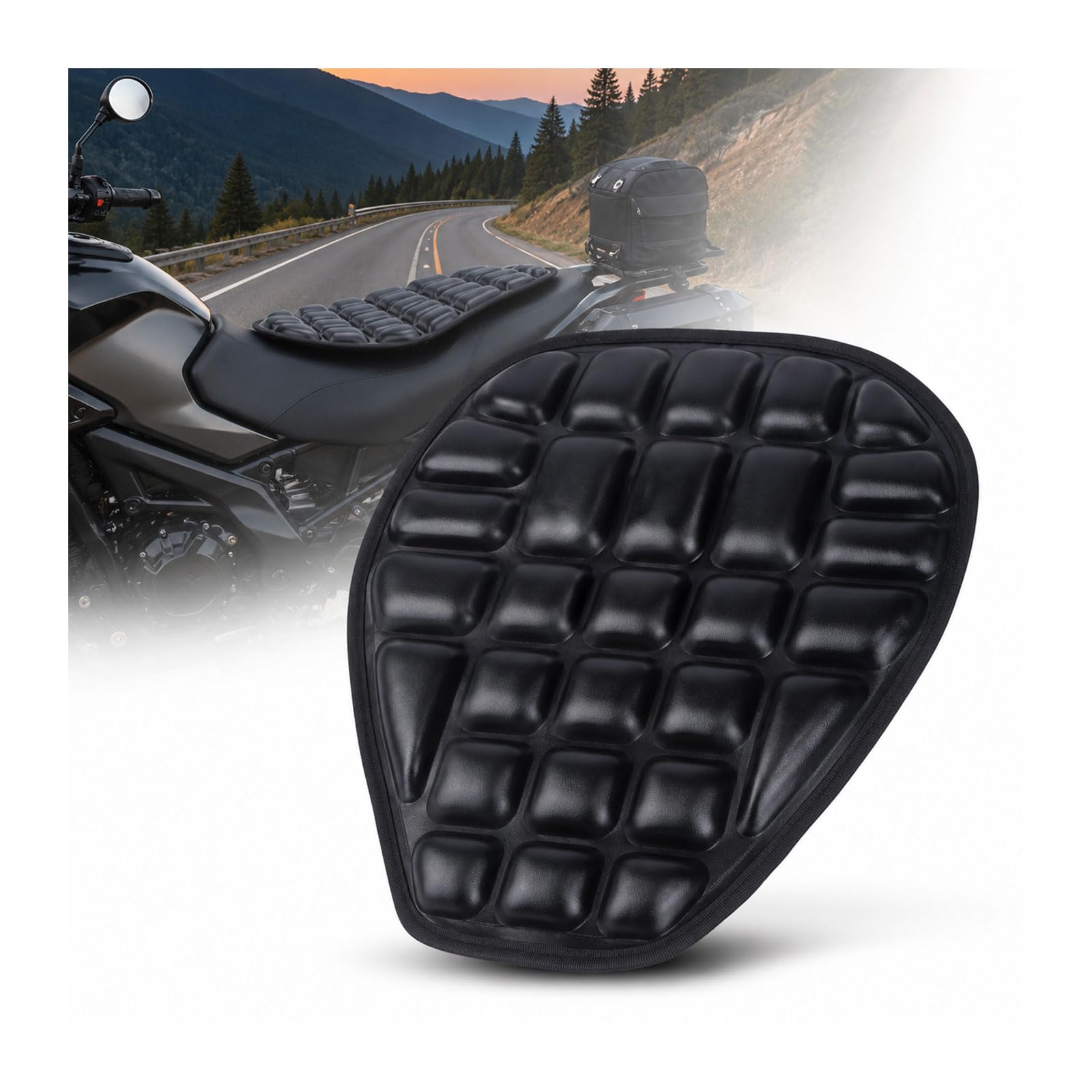 Funda de asiento para moto 3D de PU suave para BMW R 1250 GS ideal para viajes largos