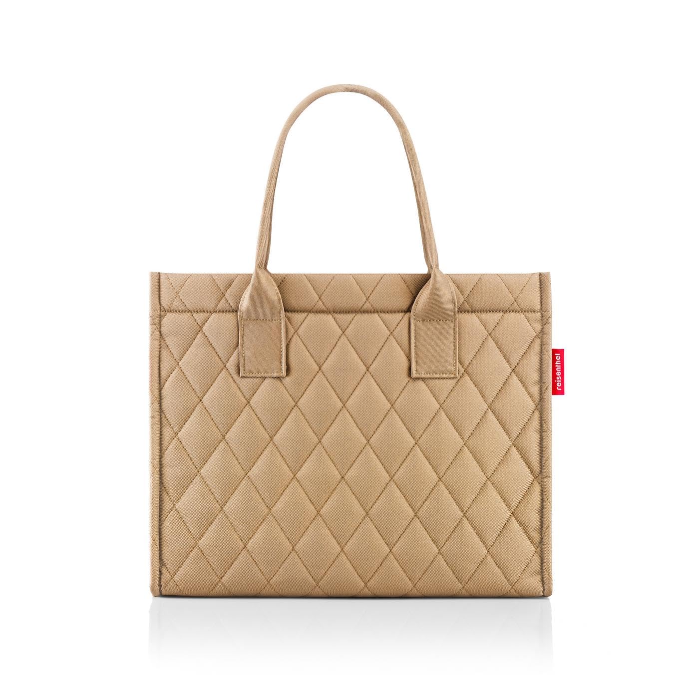 reisenthel daily shopper rhombus ginger – Moderner, geradliniger Shopper für jeden Anlass - praktische Handtasche, groß genug für Ihre Einkäufe und Ihre Alltagsgegenstände