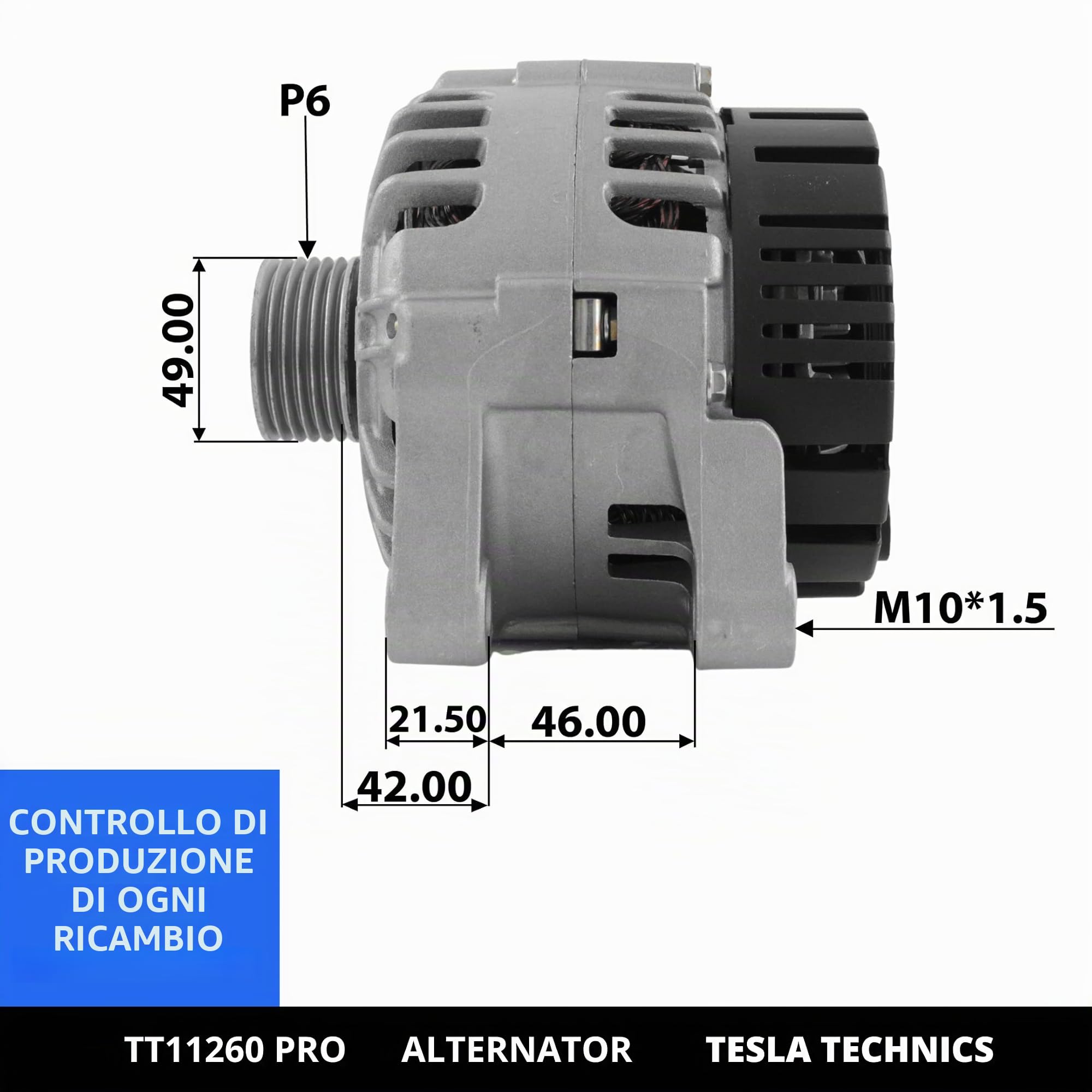 TT11260 PRO Alternatore per auto 12V, alternatore 80A. Compatibile con CITROËN, PEUGEOT. Eccellente rapporto qualità-prezzo. Installazione facile e garanzia.