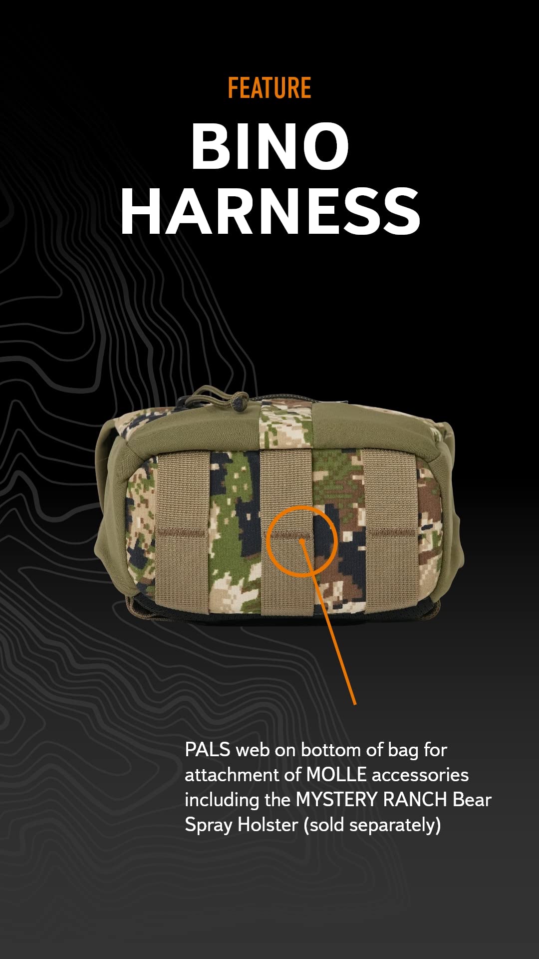 Mystery Ranchbino Harness 12x Chest Rig Binocular Case Tactical