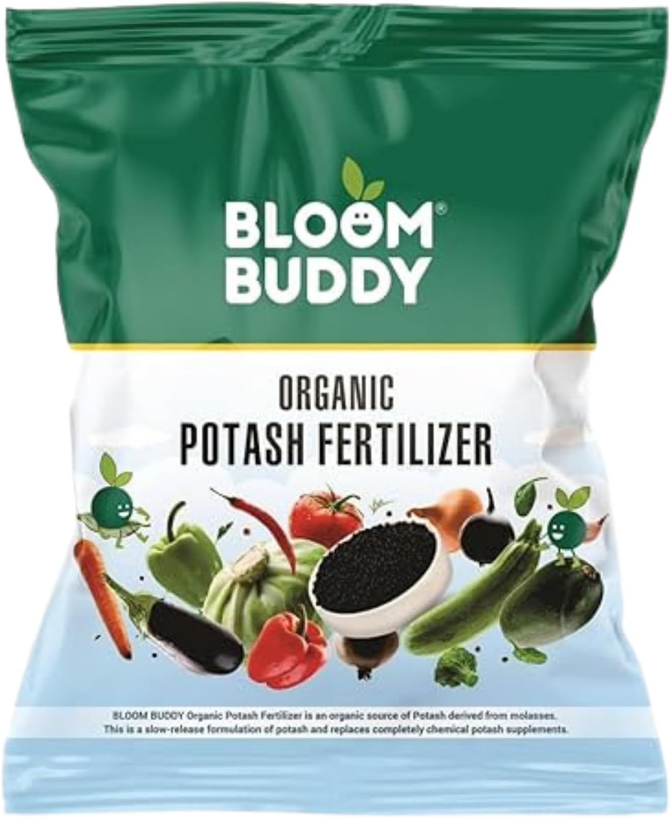 Bloom Buddy Organic Potash Fertilizer – 1kg | Boosts Root, Flower & Fruit Growth | Slow-Release Natural Potassium for Home Garden, Terrace & Indoor Plants | Safe, Eco-Friendly Soil Enricher