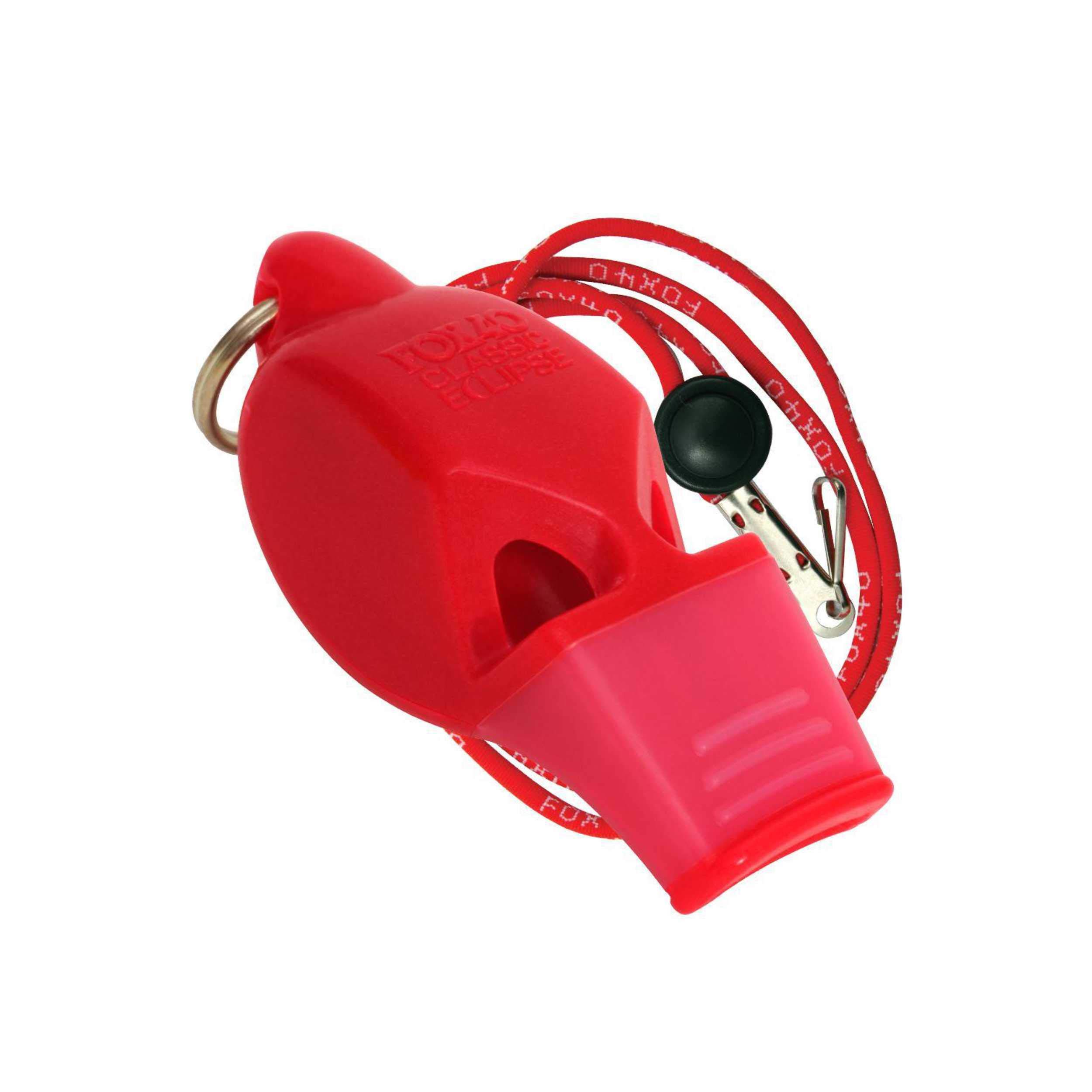 Fox 40 Plastic Eclipse CMG Safety Whistle with Lanyard (Red)