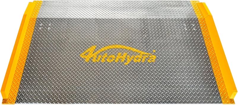 86" x 49" Aluminum Dock Plate, 3/8" Plate Thickness Dock Ramp, 12000 lb. Capacity Heavy Duty Hand Truck Loading Dock Plates with Pointer Pattern