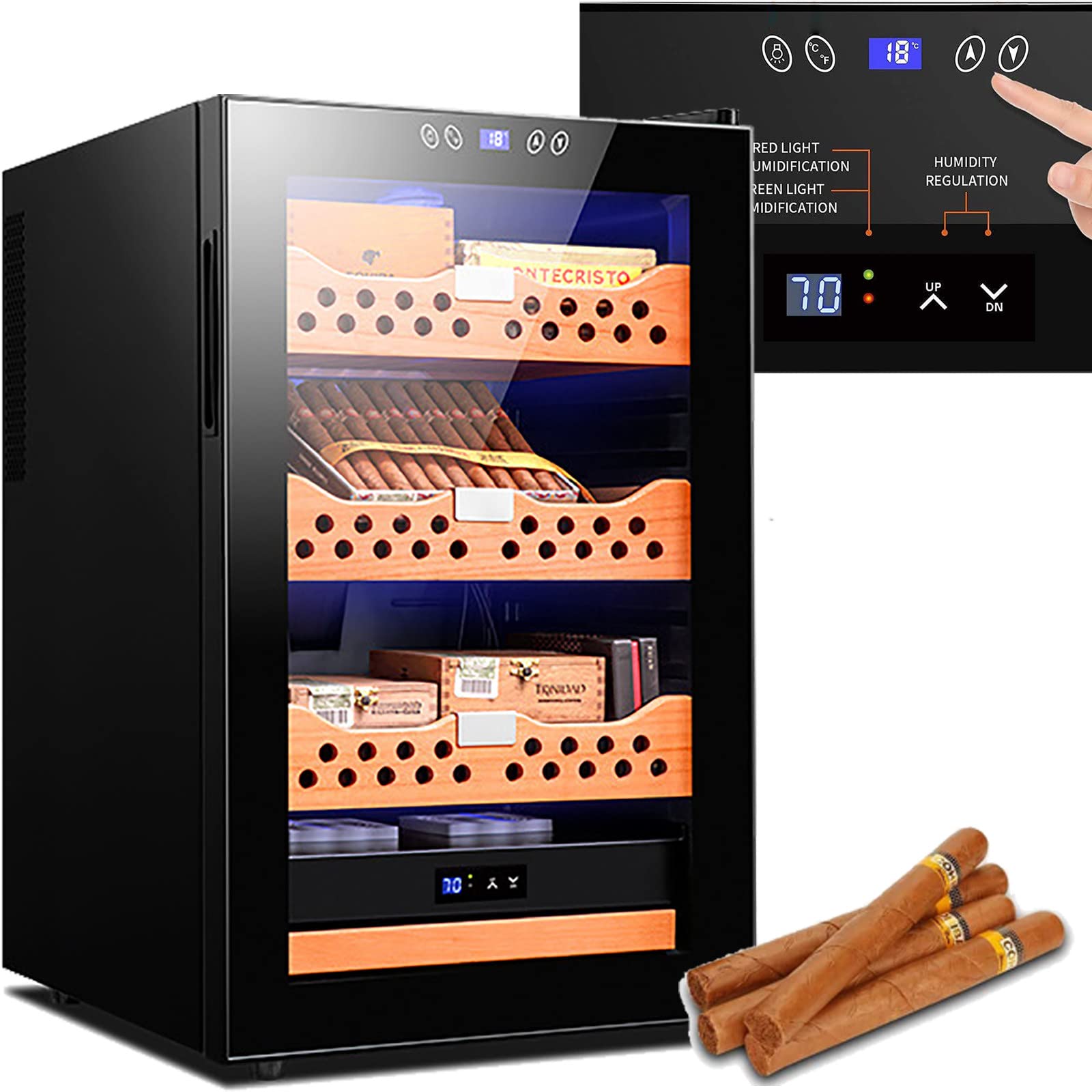 Buy Electric Cigar Humidor Cooler, 70L Cigar Humidor Box