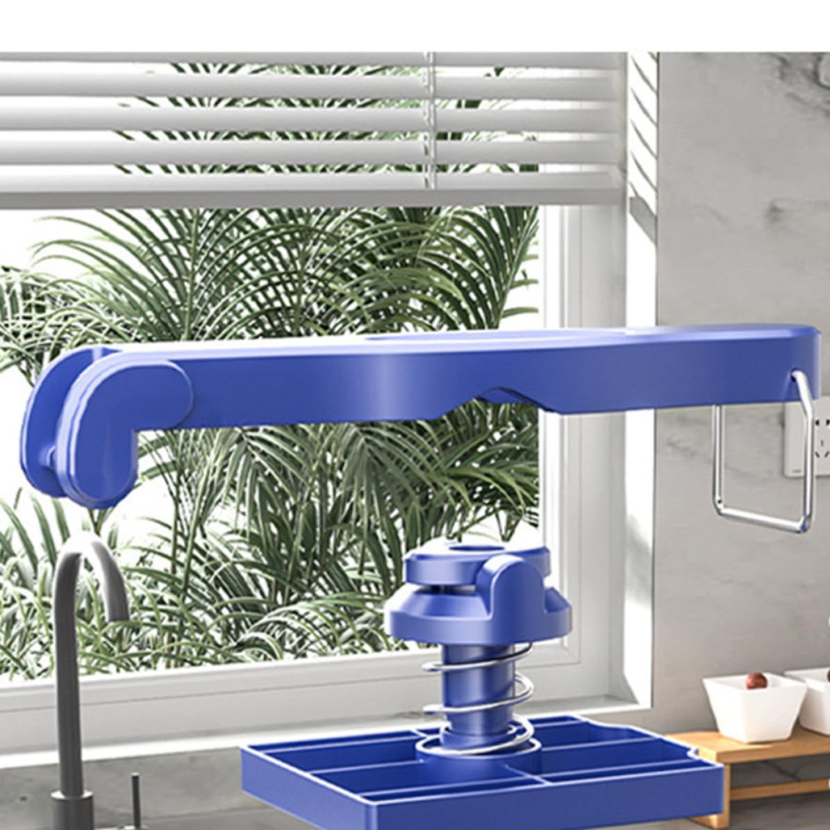 Colador de Yogur de Plástico Azul para Yogur Casero y Smoothies